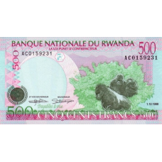 P26a Rwanda 500 Francs Year 1998